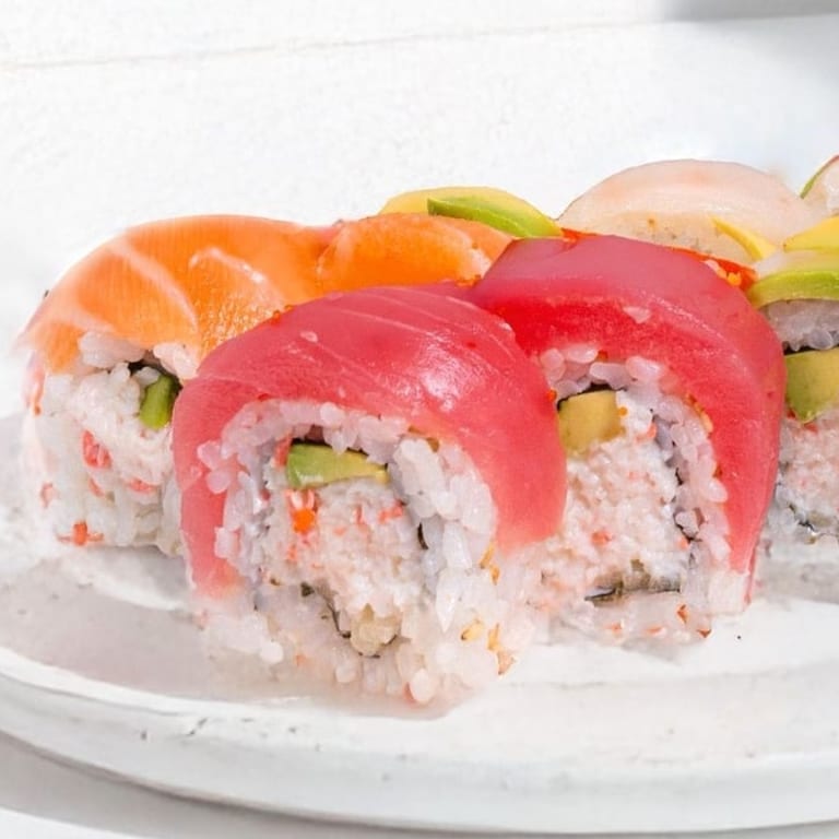 Delicious Rainbow Roll at Our Japanese Restaurant